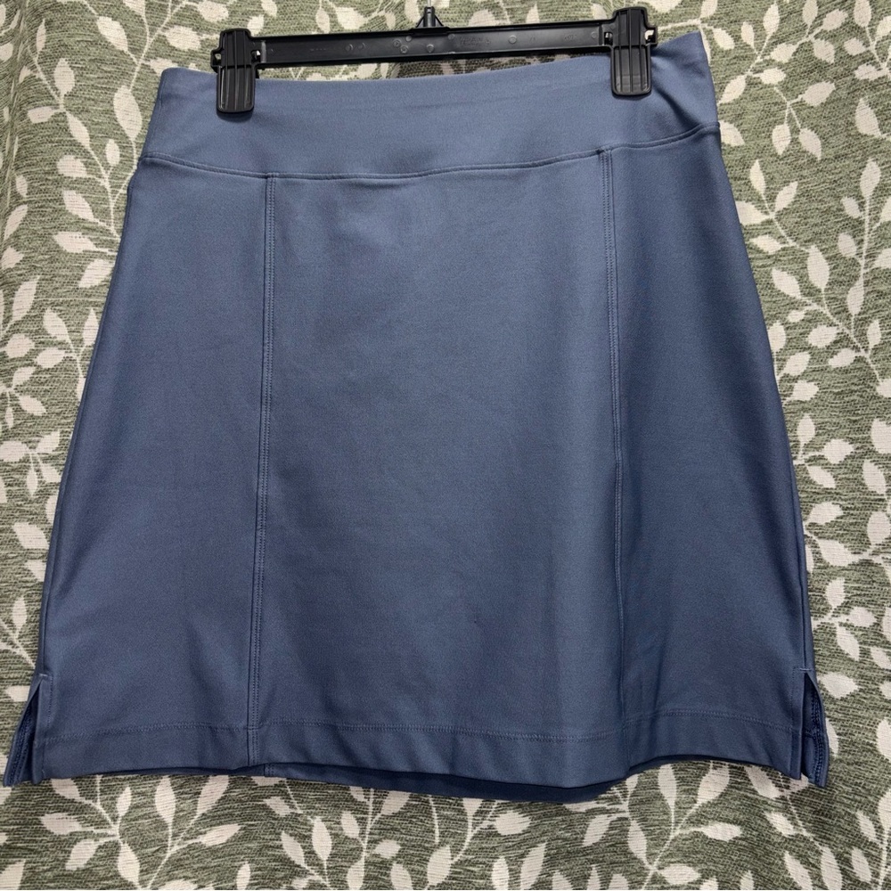 Lucy Blue Active Yoga Tennis Pilates A-Line Skirt with Pockets and Side Slits